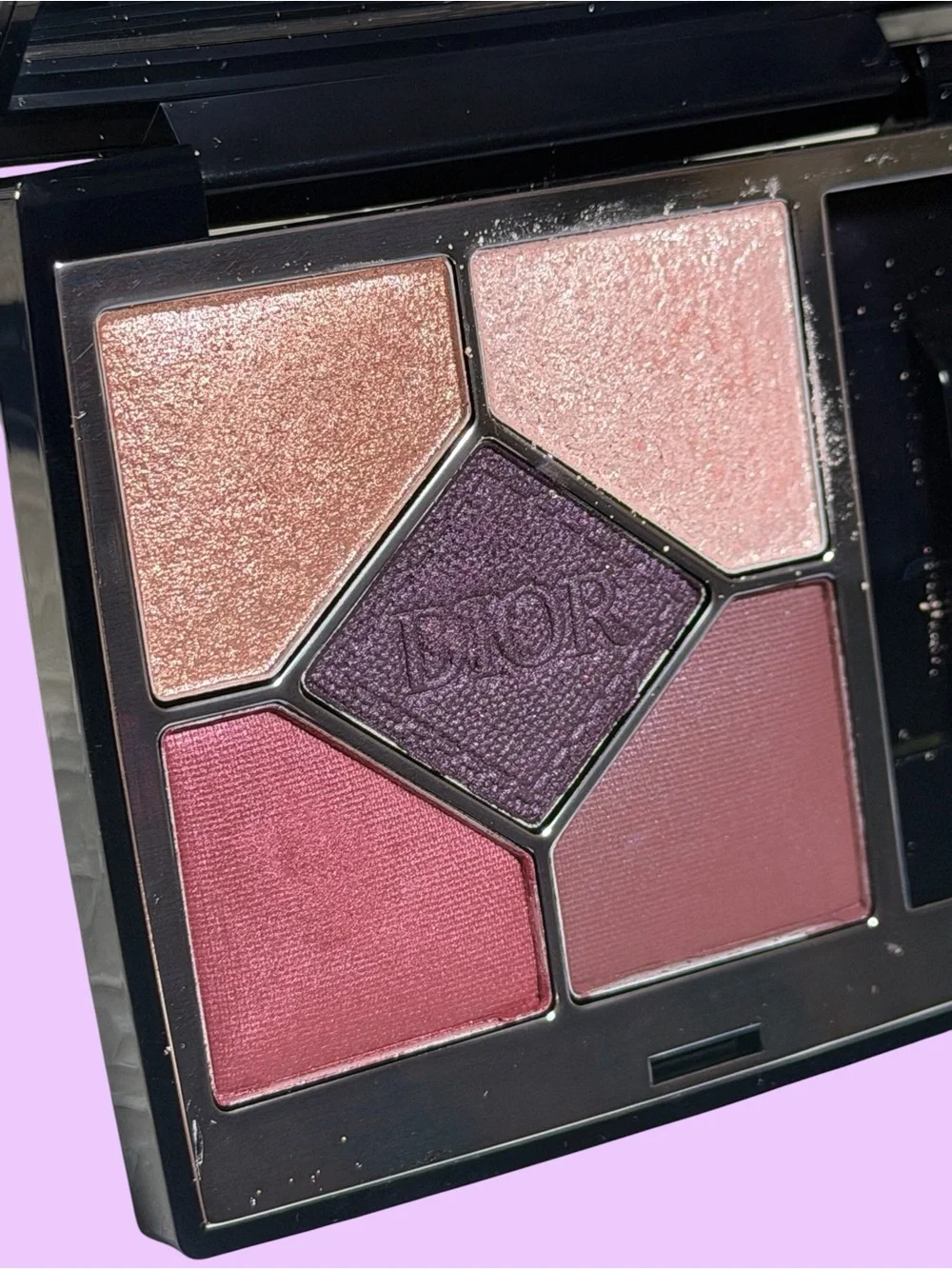 Diorshow 5-Color Eyeshadow Palette - plum & champagne Shades in DENIM